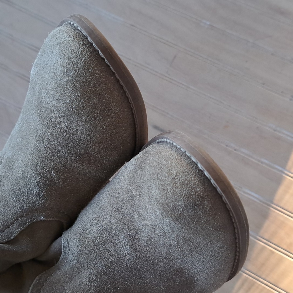 Carlos Santana Leighton Floppy Slouchy Short Heel Suede Leather Ankle Booties - Picture 6 of 12
